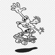 a drawing of a boy on a skateboard