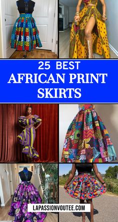 Looking for trendy and stylish outfits? African print skirts are a must-have in your wardrobe! They come in various styles like midi, modern, traditional, and more. Besides ankara dresses, African print skirts are super popular too. You can rock these beautiful skirts to work or when hanging out with friends. Check out the latest and cutest African print skirts right here. Don't miss out on the 23 hottest designs available now! Trending Skirts, African Attire For Women, Dresses African Print, Ankara Skirt Styles, Trendy Ankara Styles