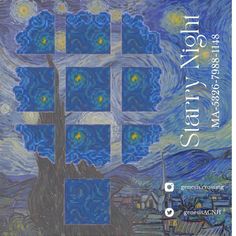 a book cover with an image of starry night