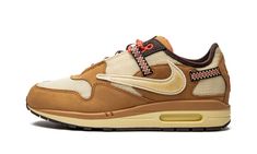 Air Max 1s, Nike Travis Scott, Retro Running Shoes, Running Shoes Design, Nike Air Max 1, Stadium Goods, Latest Sneakers, Lemon Drop, Cotton Bottoms