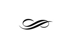 an abstract black and white logo with wavy lines in the shape of a wave on a white background