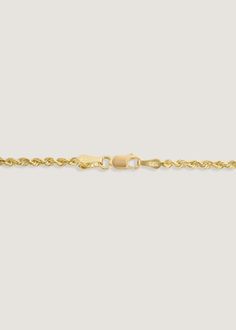 Crafted with 14k solid gold, this classic rope chain style adds to any bracelet stack. 14k solid gold—always. Non-hollow Average weight: 2.9g Width: 1.9mm Lobster clasp closure Elegant 14k Gold Rope Chain Bracelet, Everyday Yellow Gold Rope Chain Bracelet, Classic Gold Bracelet With Rope Chain, Classic Rope Chain Bracelet, Classic Gold Rope Chain Bracelet, Formal 14k Gold Bracelets With Rope Chain, Yellow Gold Jewelry With Rope Chain Link, Classic 14k Gold Bracelet With Rope Chain, Formal Yellow Gold Rope Chain Bracelet