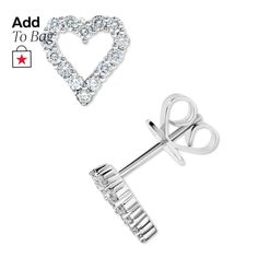 in stock Brilliant Cut Diamond Earrings For Valentine's Day, Diamond White Round Cut Earrings For Valentine's Day, White Gold Heart Earrings With Prong Setting, Valentine's Day Round Cut Diamond Earrings With Prong Setting, White Gold Heart Cut Earrings With Prong Setting, Valentine's Day Heart Cut Diamond Earrings With Prong Setting, Valentine's Day Round Cut Diamond Earrings, Valentine's Day Round Cut Cubic Zirconia Diamond Earrings, Valentine's Day Diamond Cut Round Diamond Earrings