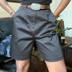 Unworn High Waisted Cotton Mom Shorts In Black! Marked A Us 4 But Would Fit A 0/2 Best! Model Is 5’3” Waist 26 Typically Wears A S Classic Black Summer Shorts, Classic Black Bottoms With Short Inseam, Casual Knee-length Shorts For Night Out, Classic Style Short Bottoms For Day Out, Fitted Shorts With Belt Loops For Day Out, Classic Black Shorts With Belt Loops, Classic Short Length Bottoms For Day Out, Classic Black Knee-length Shorts, Fitted Shorts In Solid Color With Belt Loops