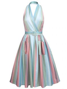 1950s dress – Page 2 – Retro Stage - Chic Vintage Dresses and Accessories Retro Striped Lined Dress, Retro Striped Dresses For Spring, Spring Retro Striped Dresses, Retro Striped Spring Dresses, 1950s Style Outfits, 1950s Inspired Dress, Vintage Striped Dress, Retro Stage, Vestidos Retro