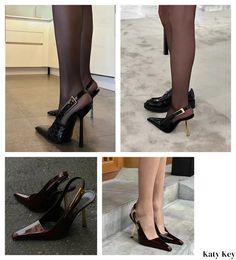 Classic Black Pointed-Toe High Heels: Fashionable and Sexy Patent Leather Sandals – KatyKey Shoe Sole, Square Head, Abs Workout, Leather Sandals, Classic Black, Patent Leather, High Heels, Sandals, Square