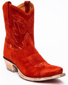 Dan Post Women's Standing Room Only Westren Boots - Snip Toe, Red Western Ankle-high Boots With Heel Pull Tab, Western Boots With Almond Toe And Suede Lining, Western Boots With Suede Lining For Winter, Western Boots With Closed Toe And Rubber Sole, Western Style Closed Toe Boots With Rubber Sole, Fall Work Boots With Reinforced Snip Toe, Western Suede Boots With Rubber Sole, Rugged Snip Toe Mid-calf Boots For Fall, Rugged Mid-calf Snip Toe Boots For Fall