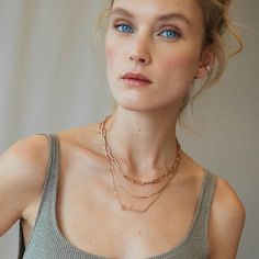 "Minimalist Chain Link Neckace for Her * Classic dainty jewelry in silver, gold, rose gold for mom, sister, best friend, bridesmaids or yourself * Modern women gift minimalist style jewelry for any occasion. ★ D E T A I L S ∙ & ∙ M A T E R I A L ∙ I N F O Material: Sterling Silver 925 / 18k Gold Plated Sterling Silver 925 / 18k Rose Gold Plated Sterling Silver 925 / Gold Vermeil Plated Sterling Silver 925 Thickness: 0.51mm / 0.02\" Measurements: 0.51mm / 0.02\" Chain style: Link Chain Chain Hypoallergenic 14k Rose Gold-filled Necklaces, Everyday Delicate Rose Gold Chain Necklace, Everyday Hypoallergenic Sterling Silver Chain Necklace, Minimalist Rose Gold Paperclip Chain Jewelry, Simple Everyday Paperclip Chain Jewelry, 14k Rose Gold Filled Necklaces With Cable Chain, Dainty Cable Chain Jewelry As Gift For Her, Rose Gold Cable Chain Necklace In 14k Gold Filled, Everyday Silver 14k Gold Filled Chain Necklace