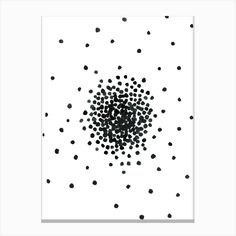 a black and white photo with dots on the bottom, in an abstract manner art print