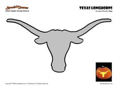 the texas longhorn's logo is shown with an orange pumpkin