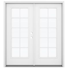 a white double door on a white background