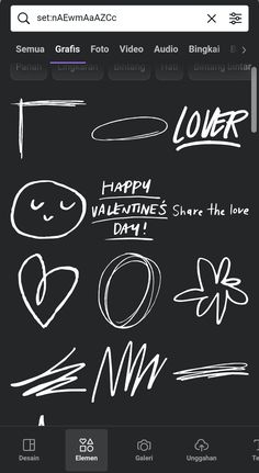 an iphone screen with the message happy valentine's share the love