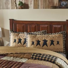 Pip Vinestar King Sham 21x37 - The Village Country Store Primitive Star, Easy Pillows, Farmhouse Quilts, Vhc Brands, Quilted Sham, Country Design, Country Charm, King Quilt, Country Primitive