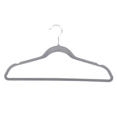 a gray hanger on a white background