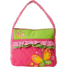 Fun & Functional: Colorful And Cute Characters Make This Purse The Perfect Touch For Any Little Fashionista's Wardrobe. Your Child Is Sure To Find Something They Love With The Variety Of Designs Offered. Don't Forget To Make It A Set With Other Coordinating Stephen Joseph Products Or Customize It To Make It Your Own! Special Features: Sweet Ruffles, Glitter Accents, Bright Patterns, And Embroidered And Appliqued Designs Add To The Charm Of This Purse. With A Hook-And-Loop Closure And Inner Zipper Pocket, It's Great For Little Ones To Carry Around With All Their Favorite Things. Compact Design: Measuring 7"X 8", It's The Perfect Size For Kids To Carry. Small And Stylish, This Purse Is A Fun C Personalized Purse, Kavu Rope Bag, Quilted Purse, Butterfly Quilt, Waterproof Tote, Toddler Quilt, Branded Wallets, Quilted Purses, Rope Bag