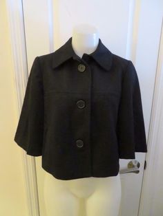 WOMENS GAP BLACK 3/4 SLEEVE COAT SIZE M IT IS LINED  MATERIALS: ​73% WOOL 26% POLYESTER 1% OTHER  MEASUREMENTS: SHOULDER TO SHOULDER: 14 1/2" SLEEVE: 15 1/2" ARMPIT TO ARMPIT: 19" LENGTH: 24" IN VERY GOOD CONDITION...e_g284-6 Pictures sell! Auctiva Offers Free Image Hosting and Editing. The complete eBay Selling Solution. Track Page Views With Auctiva's FREE Counter Casual Half Sleeve Fall Outerwear, Black 3/4 Sleeve Blazer For Work, Black 3/4 Sleeve Outerwear For Fall, 3/4 Sleeve Outerwear With Button Closure For Work, Fall Outerwear With Pockets And 3/4 Sleeve, Black 3/4 Sleeve Blazer For Spring, Fitted Outerwear With Pockets And 3/4 Sleeves, Fitted Gap Outerwear For Work, Black Gap Outerwear For Work