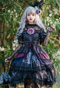 Inspo Collage, Estilo Harajuku, Punk Rock Outfits, Emo Dresses, Fan Design, Japanese Street Fashion, Victorian Gothic, Gothic Outfits