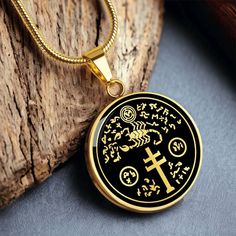 This Protection Amulet Exterminating Talisman Necklace Is the Perfect Gift Whether for Yourself or a Loved One.  Explore all our Witchcraft jewelry here: https://www.etsy.com/in-en/shop/SymbolicPresent?ref=seller-platform-mcnav§ion_id=22613465 ➜ Our jewelry is made of high-quality surgical steel with a shatterproof liquid glass coating and an 18k gold finish option. ➜ Engrave onto the back of the Protection Amulet Exterminating Talisman pendant your loved one's name, your wedding date, an annive Symbolic Jewelry With Adjustable Chain, Witchcraft Jewelry, Alchemy Jewelry, Schmuck Gold, Talisman Pendant, Horror Makeup, Talisman Necklace, Protection Amulet, Ancient Knowledge