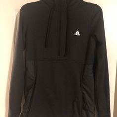 New - Only Washed Never Worn Originally Priced: $65 Brand: Adidas Size: S Color: Black Black Knit With Nylon Windbreaker Material In The Back. Fleece Lined Winter Athleisure Activewear With Fleece Lining, Sporty Activewear With Fleece Lining For Sports, Winter Workout Track Jacket, Black Workout Outerwear With Drawstring Hood, Black Activewear With Adjustable Hood For Workout, Fleece-lined Athleisure Activewear For Sports, Black Athleisure Activewear With Adjustable Hood, Adidas Casual Activewear For Outdoor Activities, Casual Adidas Activewear For Outdoor Activities