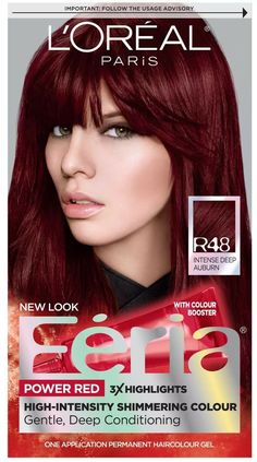 L'Oreal Paris Feria Multi-Faceted Shimmering Permanent Hair Color, R48 Red Deep | eBay Red Hair Dye Shades, Dye For Black Hair, Hair Dye For Black Hair, Dark Red Hair Dye, Feria Hair Color, Deep Red Hair Color, Deep Auburn, Red Hair Dye, Hair Dye Shades