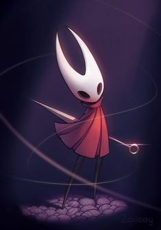 a cartoon character with an alien like head and long legs holding a string in her hand