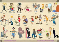 an image of cartoon characters doing different things