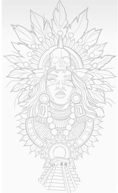 Mexican History Tattoos, Maya Art Drawing, Aztec Sketch, Aztec Stencil, Chest Tattoo Drawings, Aztec Symbols