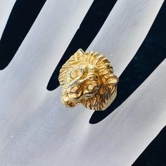 The Lion Head Ring That Transcends Traditional Gender Boundaries, Making It A Perfect Choice For Both Men And Women Who Seek To Embrace Their Inner Strength And Express Their Unique Sense Of Style. Whether You Wear It As A Fashion Statement Or As A Personal Talisman, This Lion Ring Becomes A Powerful Emblem Of Your Individuality And Fearless Spirit. It's A Testament To Your Strength, Confidence, And Ability To Conquer Any Challenge. Crafted In 14k Yellow Gold, The Ring Carved In Amazing Detail. 19.91mm Across, Weight 8.7gm, Size 6.5 (Resizable) Lion Ring, Gold Lion, Head Ring, Mens Accessories Jewelry, Lion Head, Inner Strength, The Lion, Boundaries, Fashion Statement