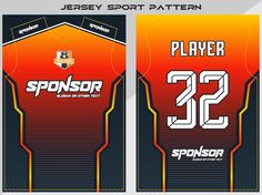 jersey sport pattern with the number 32 on it and an image of a player's jersey