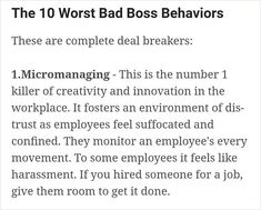 the ten worst bad boss behaviors are you doing it right for your job?