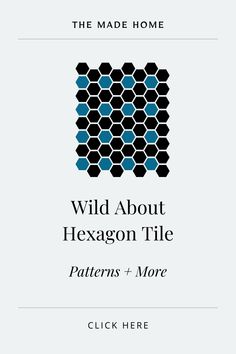 the front cover of a book with an image of hexagon tiles