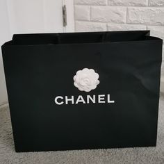 Brand New Chanel Shopping Bag Black Box Bag For Shopping, Trendy Black Shoulder Bag With Original Box, Chic Gift Box Bag, Chanel Shopping Bag, Chanel Grand Shopping Tote, Chanel Shopping, Chanel Tote Bag, Chanel Tote, Hand Logo