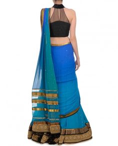 Blue and Black party wear chaniya choli Fitted Traditional Lehenga In Georgette, Traditional Fitted Georgette Lehenga, Fitted Multicolor Dola Silk Pre-draped Saree, Floor-length Art Silk Blouse Piece For Navratri, Chanderi Choli With Dori Work In Traditional Drape, Semi-stitched Anarkali Choli In Georgette, Bollywood Style Georgette Pre-draped Saree For Festivals, Anarkali Traditional Wear With Unstitched Organza Blouse, Festive Georgette Choli