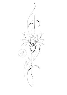 an artistic tattoo design with hearts and arrows