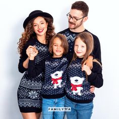 Cozy up in festive style with our charming family Christmas sweaters! Complete your holiday look with our coordinating matching Christmas outfits, perfect for the whole family. Explore our versatile family clothing collection, featuring cozy holiday sweaters. Stay warm and stylish all winter long with our cozy winter pullovers. Whether it's for yourself or a loved one, these make the perfect gift for spreading holiday cheer! ☀️WE'RE GRATEFUL YOU'VE CHOSEN US!  We offer: ● Fast Shipping ● High Qu Family Christmas Sweaters Matching, Family Matching Long Sleeve Winter Tops, Casual Long Sleeve Christmas Sets, Family Matching Crew Neck Winter Sweater, Holiday Matching Long Sleeve Sets, Casual Fair Isle Pattern Tops For Christmas, Winter Holiday Fair Isle Tops, Winter Holiday Fair Isle Pattern Tops, Family Matching Cotton Winter Tops