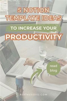 a person typing on a laptop with the words 5 not - so - template ideas to increase your productivity