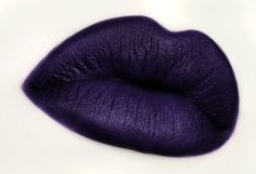 "Sea Urchin is a dark, true royal purple color. Sea Urchin is NOT an eye approved shade! The Pout Plasma formula is the best of both worlds, with the hydration and comfort of a creme lipstick, and the pigment, longevity, and precise application of a liquid lipstick. It dries down a little bit after application, but doesn't fully \"set.\" It starts out satin, but becomes more matte throughout the day, or with the help of blotting. It's not transfer proof, but transfer resistant, super pigmented a Nyx Purple Lipstick, Purple Lipstick Looks, Dark Blue Lipstick, Royal Purple Color, Aloe Vera Oil, Purple Lipstick, Eyeshadow Base, Beauty Make-up, Velvet Lipstick