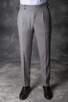 Italian Pants, Grey Flannel Trousers, Formal Trousers For Men, Formal Pant For Men, Pini Parma, Men Pants Pattern, Flannel Trousers, African Shirts For Men