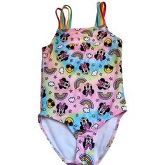 Disney Character "Minnie Mouse" Girls 1-Piece Swimsuit Size-4, New With Original Tags. Features * Sleeveless * Uva Protection * Upf 50+ Sun Protection * Fabric & Care * Polyester, Spandex * Machine Wash * Imported * This Swimsuit Is Lined & Color Is Multi-Colors With Minnie Mouse On The Front. This Swimsuit Retails For Around $30.00 In Stores. * Thank For Looking, Ready To Ship! Fitted Pink Bodysuit With Cartoon Print, Playful Pink Swimming Bodysuit, Playful Pink Bodysuit For Swimming, Multicolor Character Print Swimwear For Play, Fitted Multicolor Cartoon Print Swimwear, Fitted Multicolor Character Print Swimwear, Fitted Multicolor Swimwear With Character Print, Pink Character Print Swimwear For Beach, Pink Swimwear With Character Print For Beach