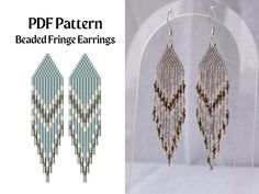 the beaded fringe earrings are designed to look like an ornament, and have been