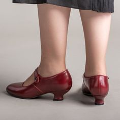 Cottage Core Dark Academia, Cottage Core Dark, Shoe Wax, American Duchess, Historical Shoes, Oxblood Red, Historical Reenactment, Working Women, Mary Jane Heels