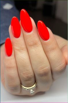 This post is all about the hottest Fall Nail Trends for 2024. From luxurious and velvety to timeless and chic. There is lots of nail inspo here for your next fall manicure. As the leaves start to turn and the air gets a bit crisper, it's time to swap out our summer staples for fall Nails Inspo For Birthday, Red Nails For Summer 2024, Red Orange Nail Color, Red Nails Summer Art Designs, Fruit Punch Nails, July Nail Colors 2024, Vibrant Red Nails, Sns Red Nail Colors, Fiery Red Nails