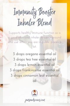 immunity booster essential oil inhaler blend Essential Oil Inhaler Recipes, Essential Oil Inhaler, Oregano Essential Oil, Essential Oils For Colds, Essential Oils For Pain, Essential Oils For Headaches, Flower Fragrance, Chamomile Essential Oil, Frankincense Essential Oil