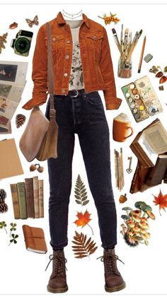 Aesthetic Outfits Ideas Fall, Science Core Outfit, Autumn Vibes Outfit, Halloween Vibes Outfit, Bookish Aesthetic Outfit, Autumncore Outfit, Halloweencore Outfit, October Outfits Aesthetic, Fall Themed Outfits