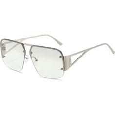 These Rimless Fashion Aviator Sunglasses With A Super Cool Look, Full Of Futuristic Technology, Smooth Frame Lines, Gradient Lenses, These Designs Are Unique And Fashionable, Suitable For A Variety Of Face Shapes To Wear, Silver Frame Gradient Transparent Lens Is The Latest Trend Color And Is Popular With Many Stars. Made Of High Quality Eco-Friendly Metal, These Sunglasses Are Ultra-Lightweight, With Sturdy Metal Hinges, High Definition Uv400 Protective Lens, Comfortable Adjustable Nose Pads, A Trendy Metal Sunglasses, Metal Sunglasses With Mirrored Lenses For Summer, Summer Metal Sunglasses With Mirrored Lenses, Summer Mirrored Metal Sunglasses, Metal Sunglasses With Gradient Lenses For The Beach, Metal Sunglasses With Gradient Lenses For Beach, Summer Shield Sunglasses With Mirrored Glass Lenses, Trendy Metal Shield Sunglasses For Summer, Trendy Metal Sunglasses For Spring