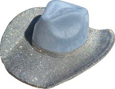 Western Style Bling Hats For Rodeo, Western Bling Hat For Rodeo, Western Hats With Bling For Rodeo, Western Style Hat With Bling And Curved Brim, Western Wide Brim Hat With Bling, Silver Hat With Rhinestones For Rodeo, Silver Rhinestone Hat For Rodeo, Western Silver Hat With Rhinestones, Rhinestone Cowboy Hat