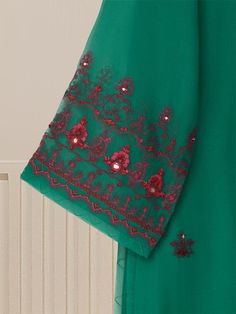 ShirtAgha Noor Pure Chiffon Beautiful Embroidered Shirt - S107250 Step into elegance with the Pakistani Green Chiffon . Crafted from pure chiffon, this shirt features stunning embroidery that adds a touch of sophistication. The green hue is vibrant yet graceful, making it perfect for special occasions. With a length of 46 inches, it offers a flattering fit that enhances your silhouette. Pure chiffon fabric Beautiful embroidery Elegant green color Length: 46 inches Embrace elegance with our Pakis Green Blouse With Resham Embroidery For Eid, Festive Green Embroidered Georgette Fabric, Festive Red Embroidered Georgette Fabric, Pista Green Embroidered Georgette Fabric, Unstitched Red Embroidered Georgette Fabric, Bollywood Green Semi-stitched Embroidered Fabric, Embroidery On Kurtis, Kurti Embroidery Design, Pure Chiffon