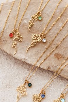 --LosAngelesMinimalist-- 18K Gold Filled Birth Flower Necklace, Birthstone Necklace, Mothers Day Gifts, Bridesmaid Gifts, Flower Jewelry, Minimalist Necklace With different birthstone charms and chain choices, you can have the most unique birth flower necklace. Please choose the chain model and length you want from the Chain Choice section. If you want to have additional birthstone charm, please choose it from the Additional Charm section. The flower comes without the charm. If you want to have Birthstone Necklace Mothers, Birth Flower Necklace, Necklace Birthstone, Gifts Bridesmaid, Jewelry Minimalist, Mothers Day Gifts, Birth Month Flowers, Bridesmaid Necklace, Flower Jewelry