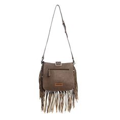 Why We ❤ It: We love the El Mesa western crossbody bag for its blend of fringe, hair-on hide, and genuine leather. The combination of these materials not only enhances its durability but also creates a stylish and eye-catching design. Ideal for those who appreciate Western fashion, this crossbody bag offers both practicality and a unique, rugged charm that stands out in any setting. Features: Beautiful textured leather and hand-tooled leather front pocket. The interior features ample room for your essentials. The back continues the supple leather including a convenient zippered pocket. Matching leather fringe drapes from the sides and bottom. The detachable, fully adjustable shoulder strap is in matching leather. It has a top zip closure as well as a tab flap with a magnetic snap. Dimensio Western Leather Crossbody Shoulder Bag, Western Leather Bag With Fringe, Western Brown Bag With Fringe, Brown Western Bag With Fringe, Fall Leather Shoulder Bag With Fringe, Fall Leather Fringe Shoulder Bag, Western Style Bags With Fringe For Everyday Use, Western Style Fringed Bags For Everyday Use, Western Style Fringe Bags For Everyday Use