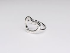 Modern Sterling Silver Heart Ring For Gift, Modern Sterling Silver Heart Ring Gift, Modern Sterling Silver Heart Ring, Modern Heart-shaped Rings For Valentine's Day, Minimalist Silver Heart-shaped Ring, Modern Heart Ring For Valentine's Day Gift, Modern Silver Heart Rings, Modern Heart-shaped Silver Rings, Silver Heart Ring For Valentine's Day